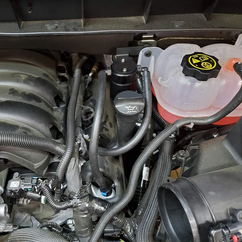 Масляный Сепаратор J &amp L черный металлический автомобильный сепаратор для Chevy