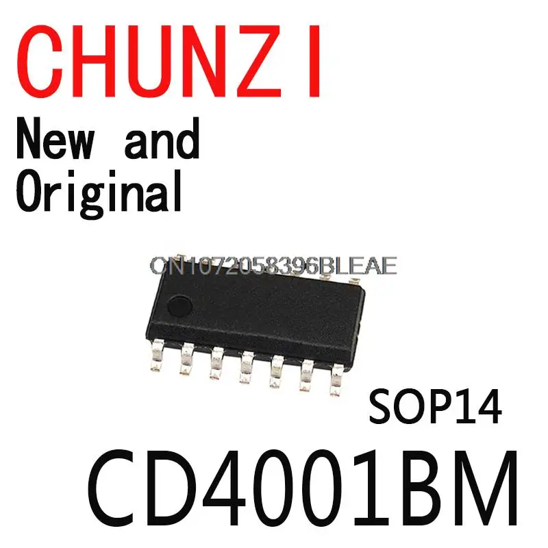 Новые и оригинальные SOP-14 CD4001BM96 SOP14 CD4001 SMD CD4001BM, 20 шт.