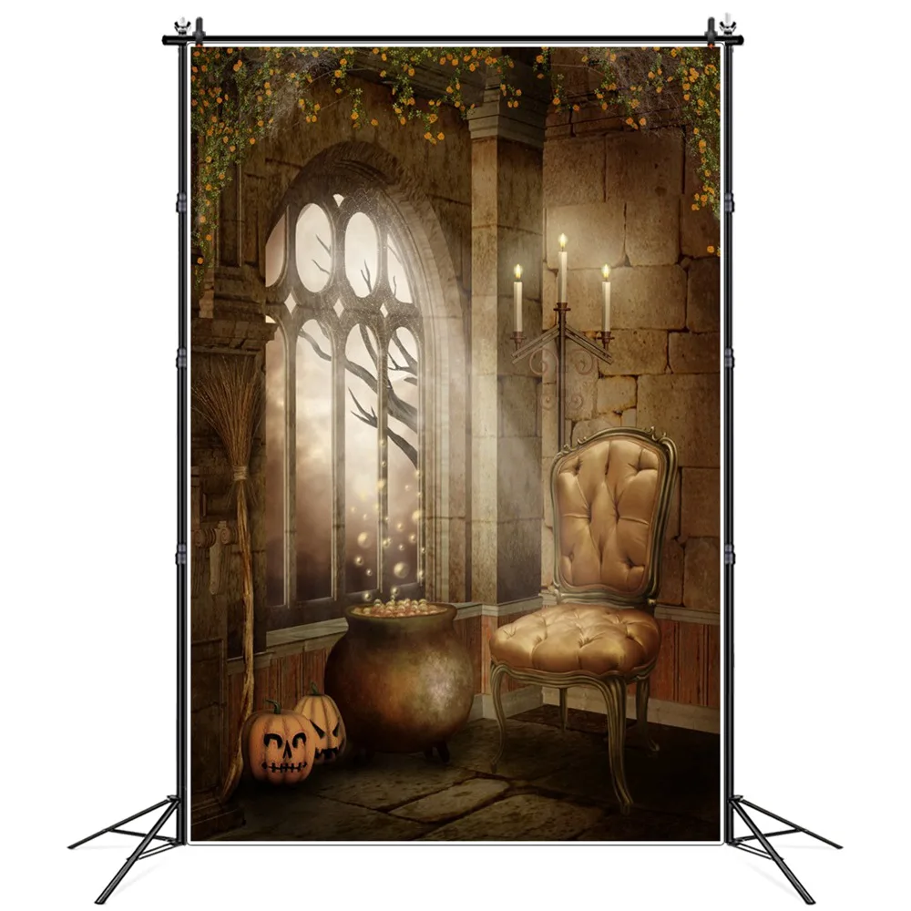 

Fairytale Arch Window Chair Halloween Baby Photography Background Photozone Photocall Photographic Backdrops For Photo Studio