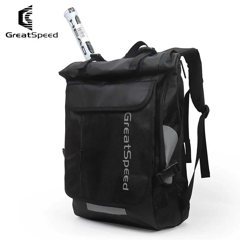 GreatSpeed Sports Gym Backpack Badminton Bag Tennis Racket Bag Waterproof Travel for Men Women with Show Compartment