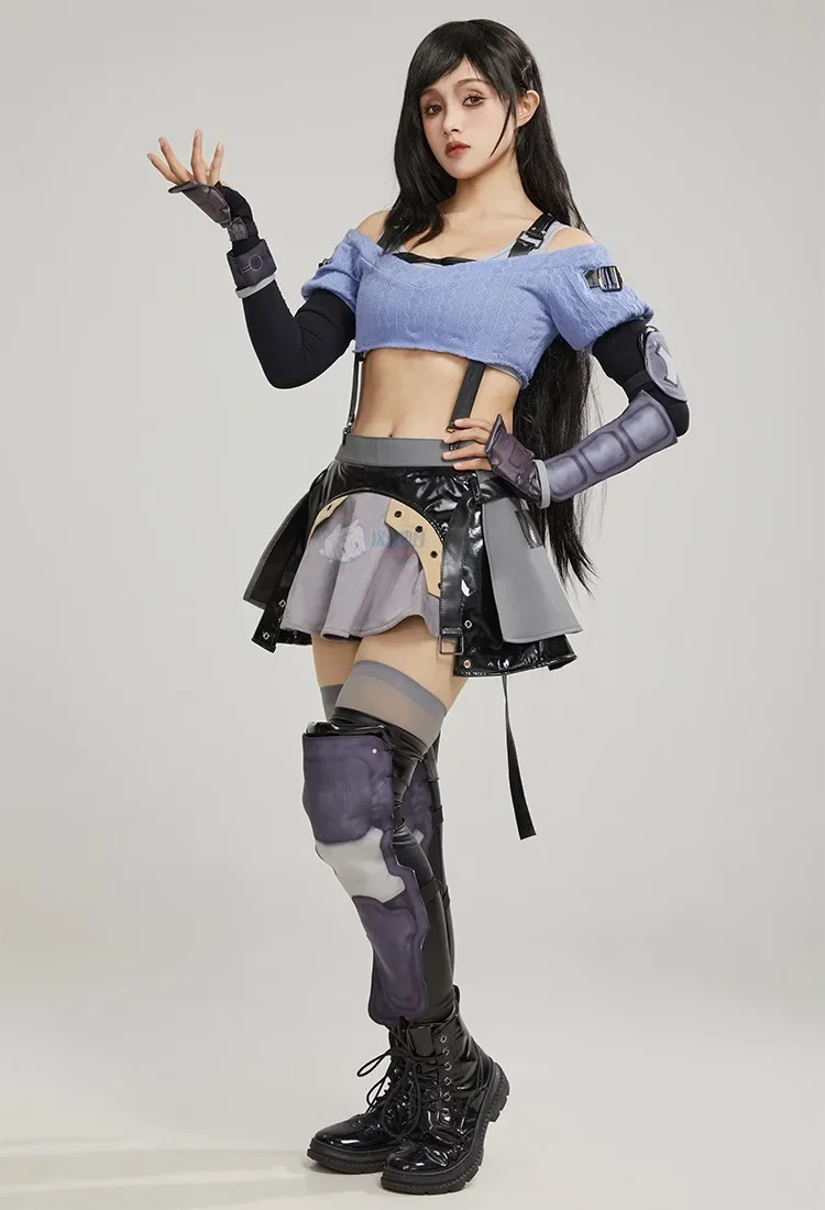 Final Fantasy VII Remakes Тифа Косплей Костюм Игра FF7 Сексуальная Одежда Женский Вечерний