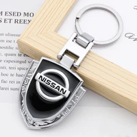 nissan car emblem shield card shape keychain key ring accessories for primera murano qashqai j10 j11 x trail t31 t32 kicks tiida