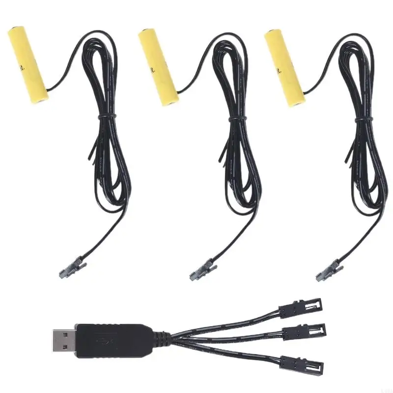 L4MA 110 см от 1 до 3 батарей AAA с питанием USB для зубной щетки игрушка-фонарик часы