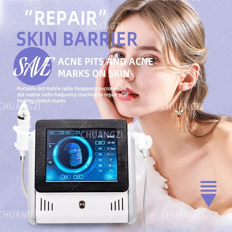 

2 in 1 radio frequency fractional micro-needle machine with cold hammer, anti-acne pregnancy wrinkles, remove pores, facial skin