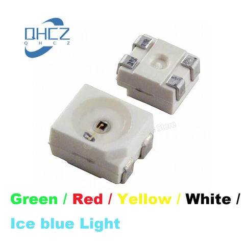 50 шт. синие светодиоды SMD PLCC-4 красный/желтый/белый свет