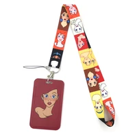 disney princess lanyard credit card id holder bag student women travel card cover badge car keychain decorations