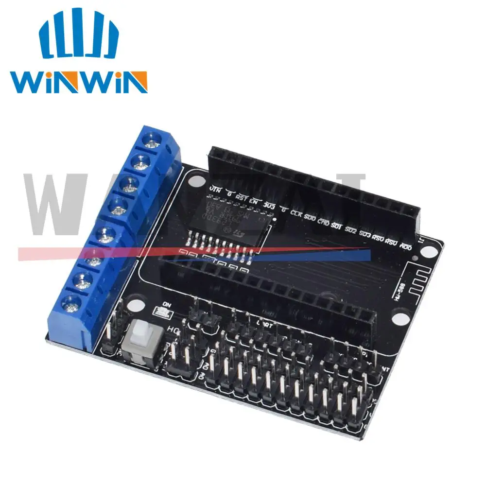 1pcs NodeMCU Motor Shield Board L293D for ESP-12E from ESP8266 esp 12E kit diy rc toy wifi smart car remote control - купить по