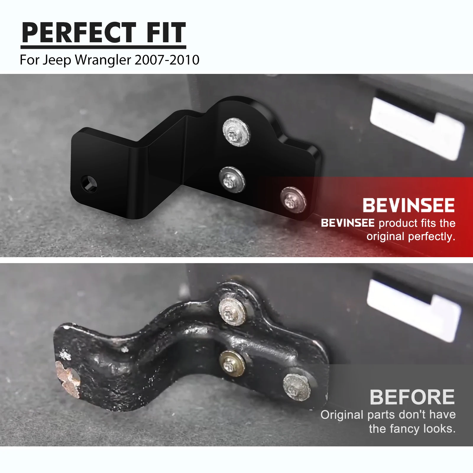 zastępczy stalowy wspornik subwoofera czarny do Jeep Wrangler JK 2007 2008 2009 2010