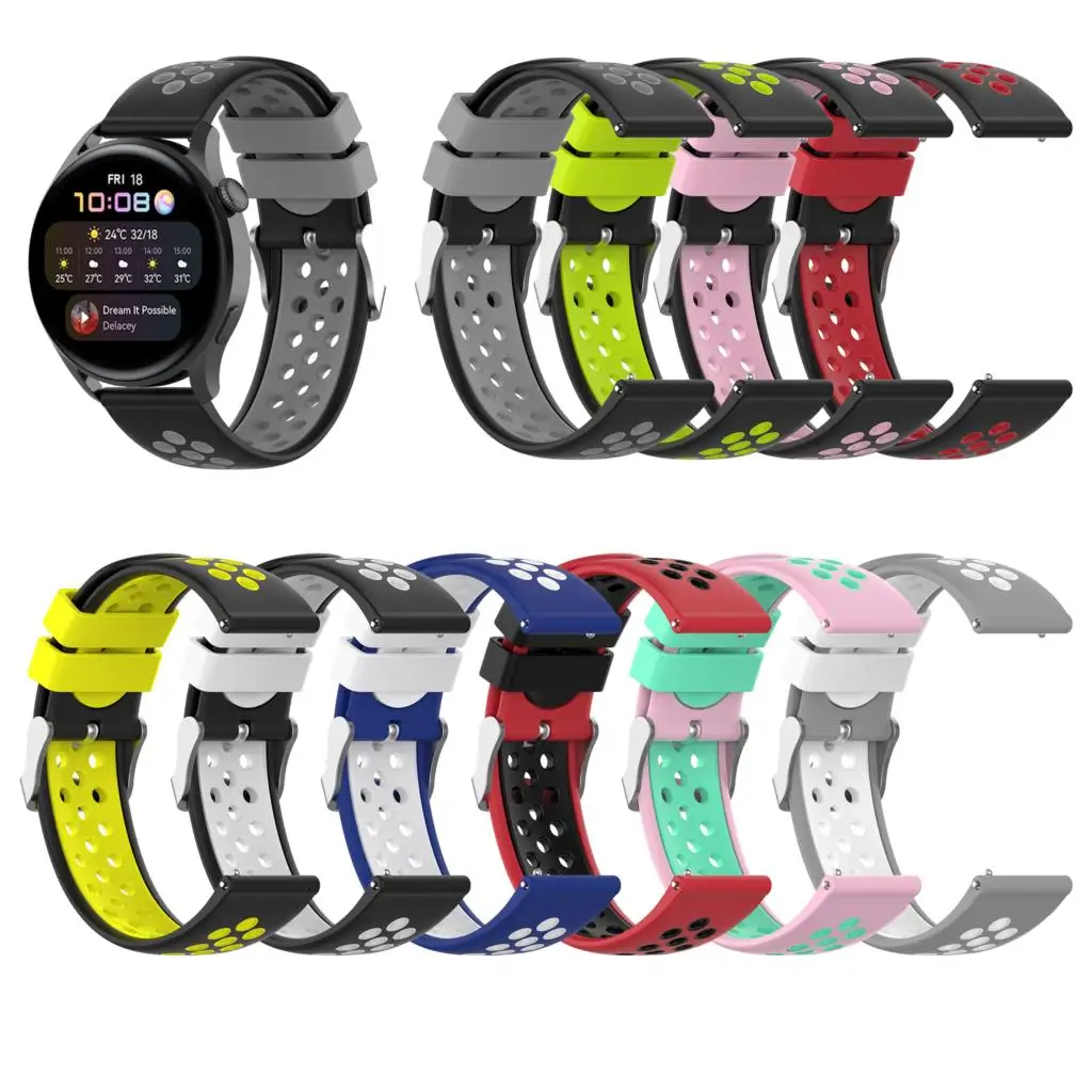 

20mm 22mm Silicone Correa Wrist Band for TicWatch E3 GTH 2 E/GTX E2 S2 Bracelet watchband for TicWatch Pro 3 Ultra GPS S X Strap