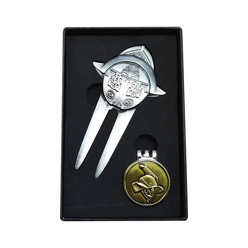 

Golf Repair Tool Zinc Alloy Golf Repair Tool Clip Golf Ball Marker With Metal Fork Tine Green Repair Fork Magnetic Ball Marker