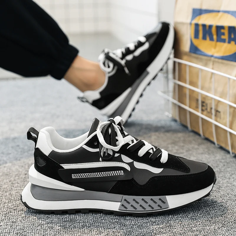 Autumn Men Casual Sneakers Platform Running Sport Shoes Male Breathable Tennis Shoes Chunky Trainers Walking Jogging Footwear
