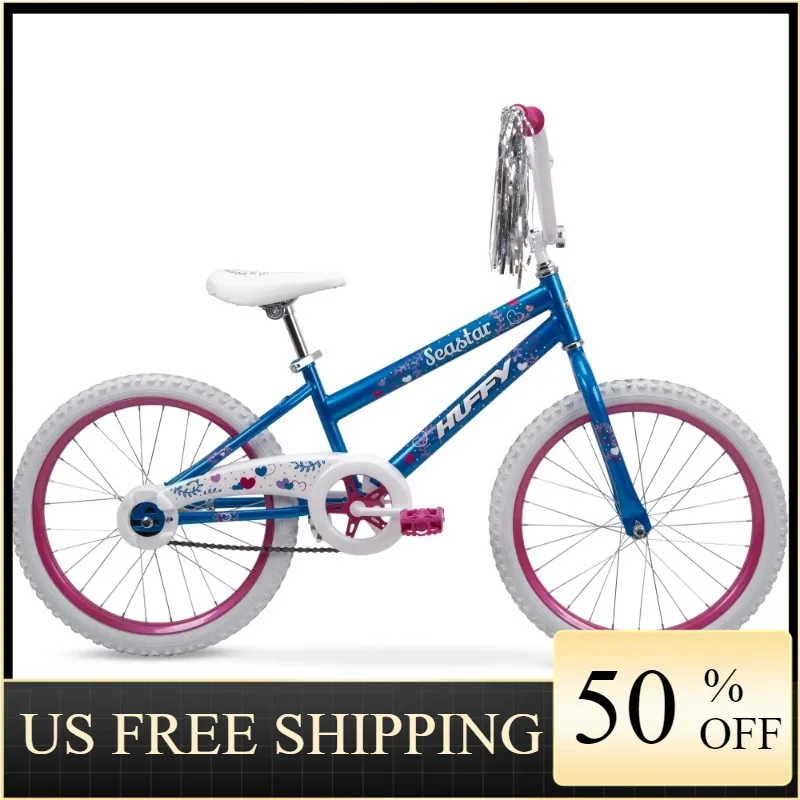 

Huffy 20 дюймов. Детский велосипед Sea Star Girl, для возраста 5 + лет, синие и розовые велосипеды BMX