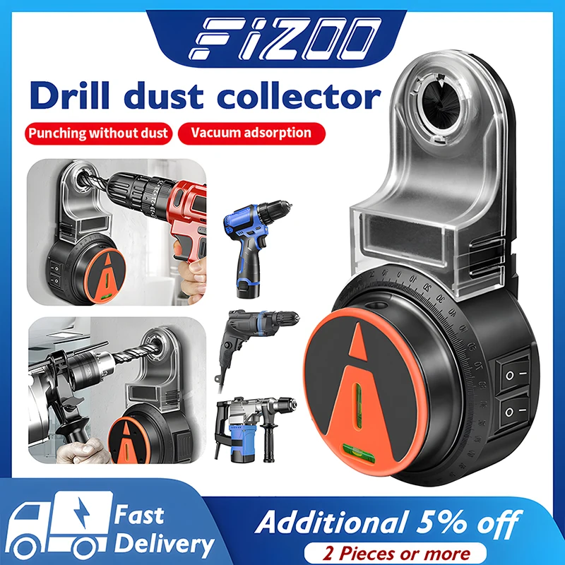 

2 In 1 Electric Drilling Dust Collector Hook Design Wall Suction Vacuum 360° Laser Making Positioning Laser Level Tools