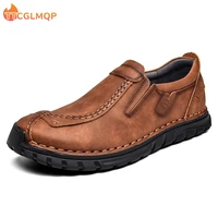2022 new mens soft leather casual shoes fashion driving shoes classic slip on flats comfortable loafers moccasins big size 48