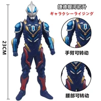 23cm large soft rubber ultraman geed galaxy rising action figures model doll furnishing articles childrens assembly puppets toy