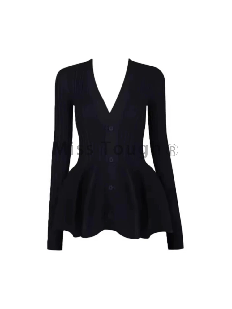 Зимнее трикотажное платье-свитер в стиле ретро женское дизайнерское элегантное