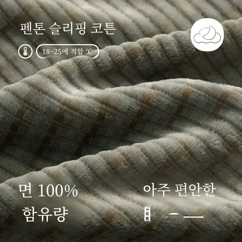 Мужские пижамы Finteng осенне-зимний утепленный флисовый костюм свободный теплый