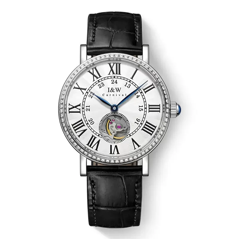 Relogio Feminino CARNIVAL Brand Luxury Business Mechanical Watches Fashion Automatic Tourbillon Watch Waterproof Ultra Thin 2023 enlarge