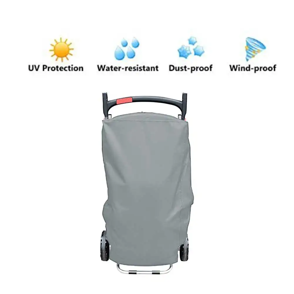 

Grill Cover For Weber 9010001 Traveler Portable Gas Grill Heavy Duty Waterproof Grey Grill Cover 101*49*25cm BBQ Cover