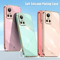6d plating square soft silicone case for realme gt neo3 neo2 candy color lens protective cover for realme xt gt2 pro q3 q3i capa