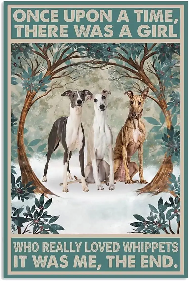 Ретро-плакат Whppets забавный домашний декор для любителей собак Decortve Wll Sgn rt постер в