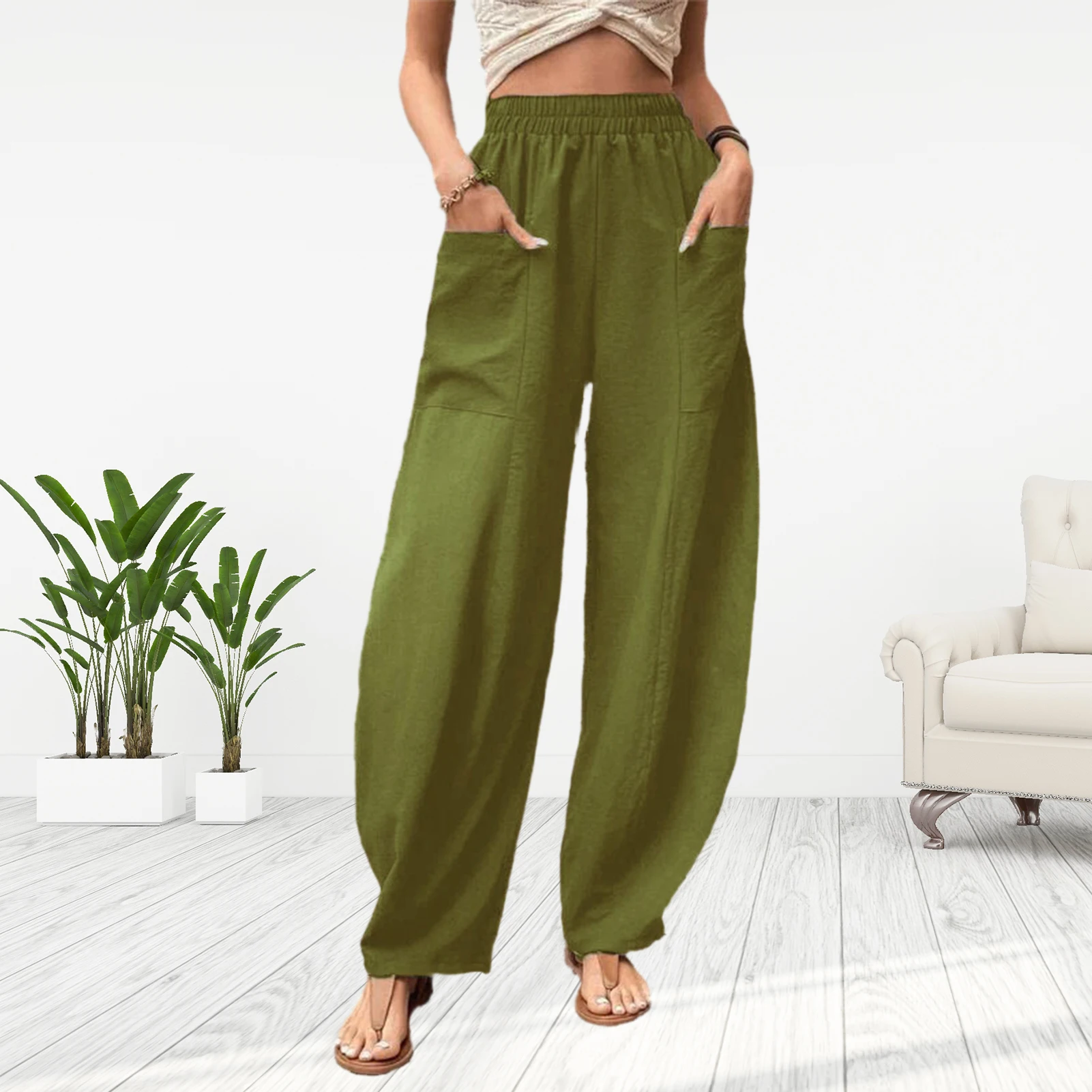 

Solid Color Oversized High Waist Streetwear Suit Y2K Vintage Women Pants with Pockets Harajuku Pants Sweatpants Women Clothes