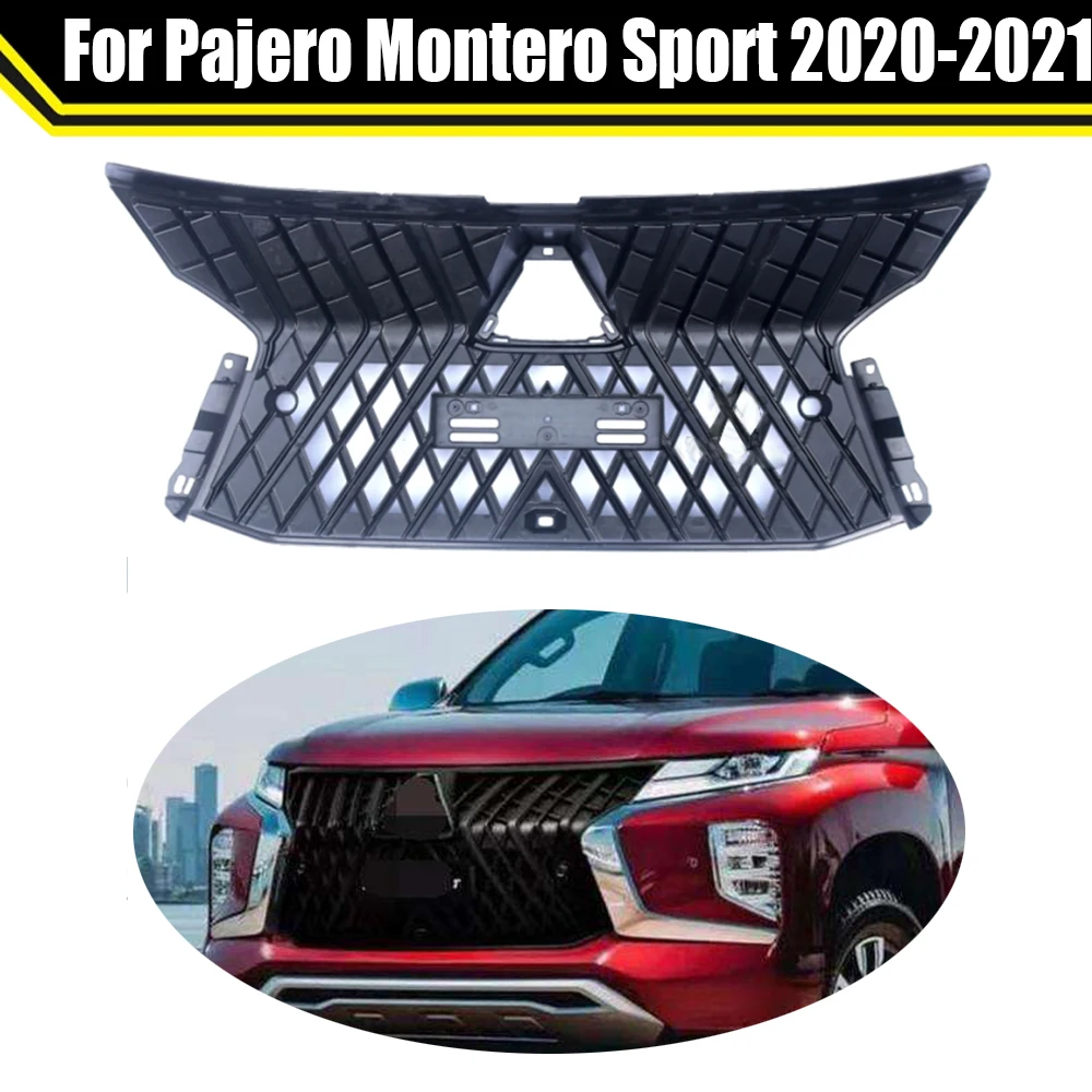 

_ Передняя Сетчатая Маска-чехол из АБС-пластика, хромированная решетка-бампер для Mitsubishi Pajero Montero Sport 2020 2021