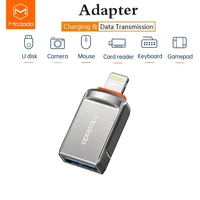 mcdodo otg adapter usb 3 0 to lighting for iphone 13 12 11 pro max xs xr tablet sd card u disk card reader mouse data converter