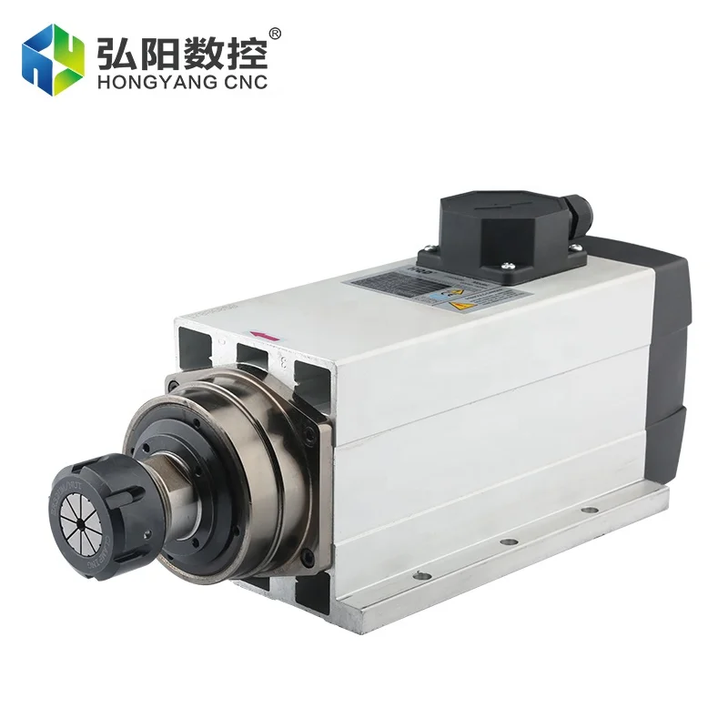 

HQD 6kw 220v 380v Spindle Motor Air Cooling 18000rpm Er32 12.6a 300hz Engraving Wood Black New Design Cnc Lathe Machine Tool