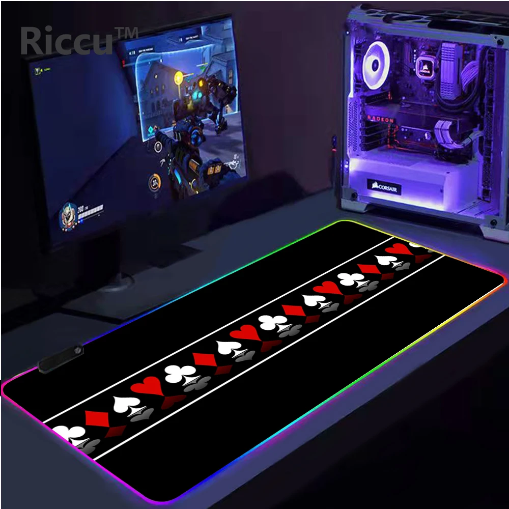 

Poker Table Pads Carpet Mouse Computer Gaming Pc RGB mouse pad Keyboards Accessories Keyboard Gamer Kit Laptop Pad Xl Kawaii Big
