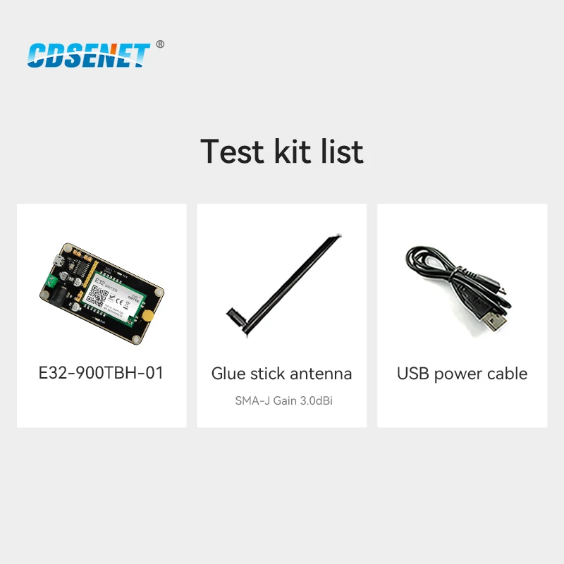868MHz 915MHz Lora 30dBm IOT Transmitter Receiver Test Board CDSENET E32-900TBH-01 with E32-900T30S Module Antenna USB Cable