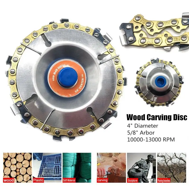 

4 Inch Chain Disk Woodworking Chain Saw Disk Cutting Blade Wood Slotting Saw Blade For Wood Plastic Working