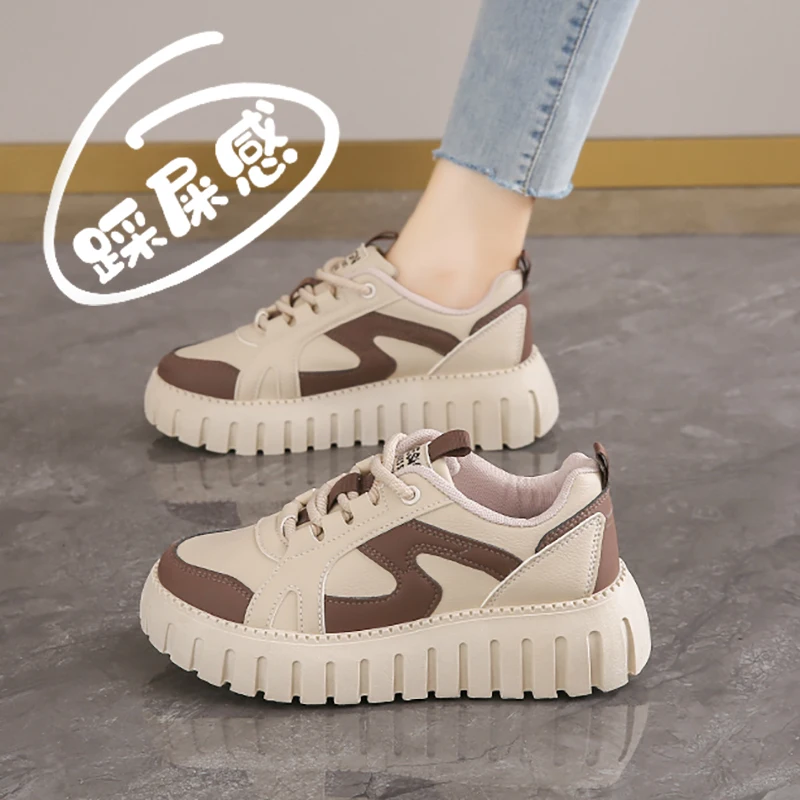 Корейская обувь на танкетке Basket 2024 сабо платформе осенние спортивные новые