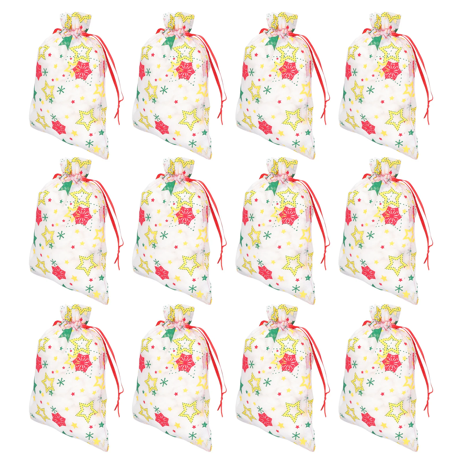 

25pcs Christmas Gift Bags Xmas Gift Organza Drawstring Bag Presents Pouches