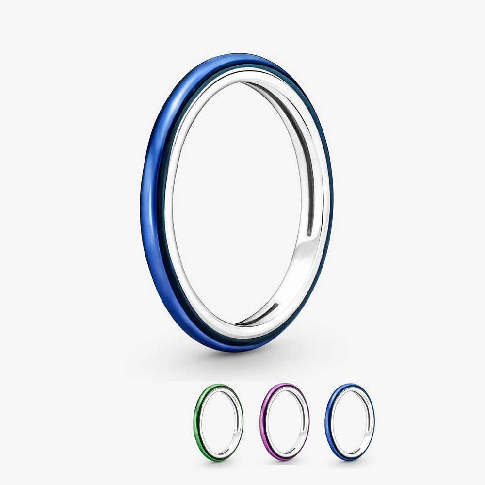 

Original ME Electric Green Ring 925 Sterling Silver Multicolor Elegant Bead Ring Women Jewelry Birthday Anniversary Gift
