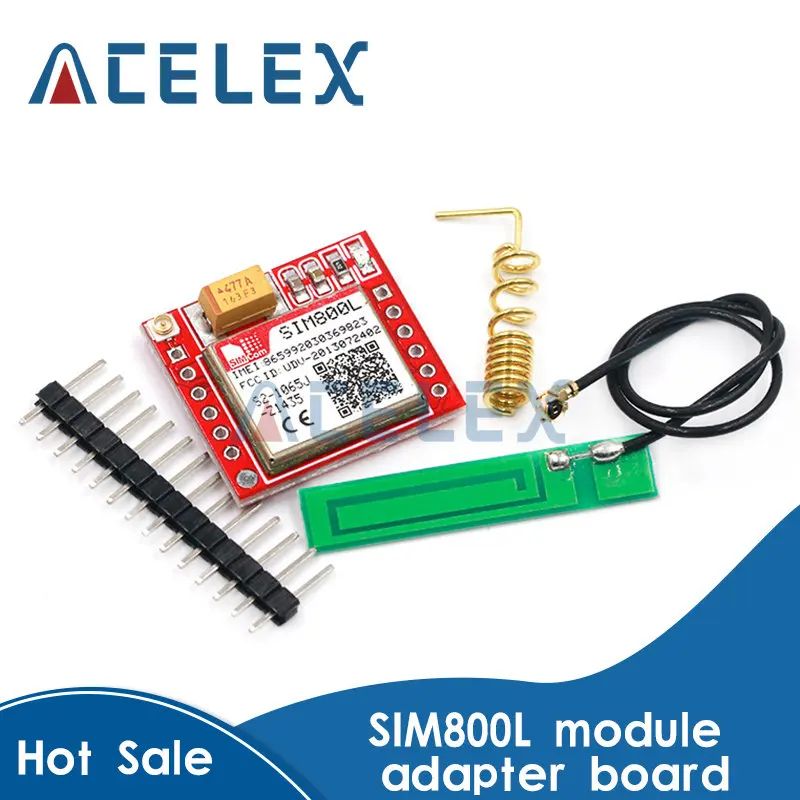 Наименьший SIM800L GPRS GSM модуль карта MicroSIM Core плата Quad-band TTL Серийный порт