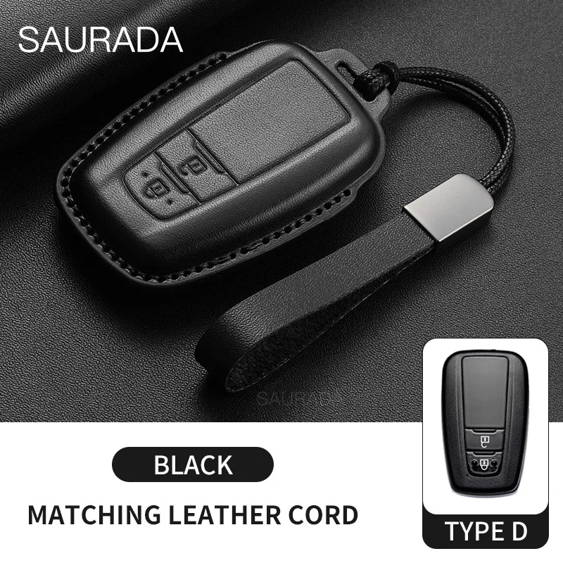 

Чехол для автомобильного ключа из натуральной кожи, полное покрытие для Toyota CHR Fortuner Land Cruiser Camry Corolla Crown RAV4 Highland Prado Yaris