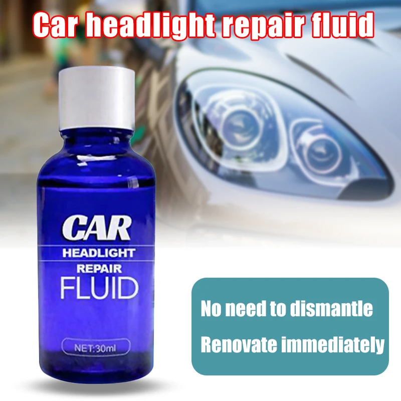 

2021 10/30ML Car Headlight Maintenance Clean Retreading Agent Spray Polishing Repair Anti Scratch Headlight Polishing Liquid