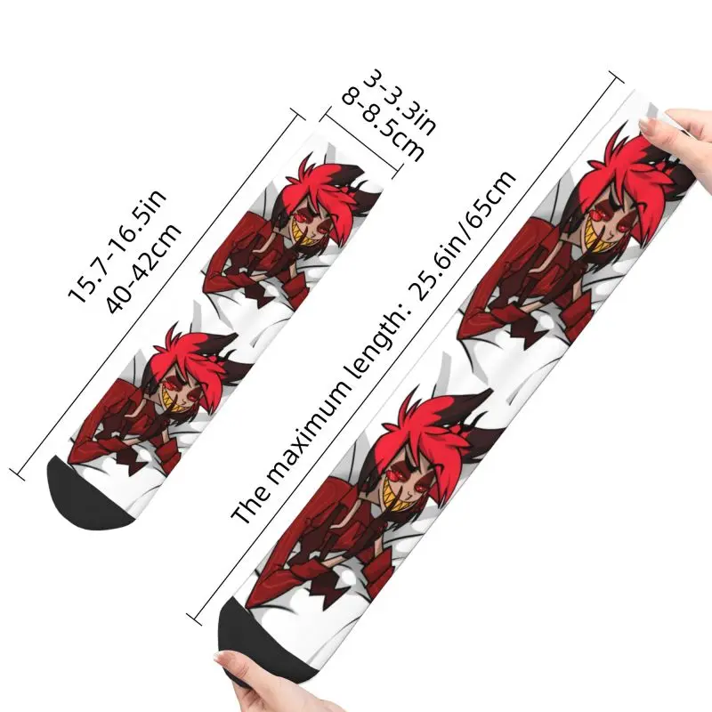 Носки с забавным принтом Helluva для мужчин и женщин эластичные летние осенние