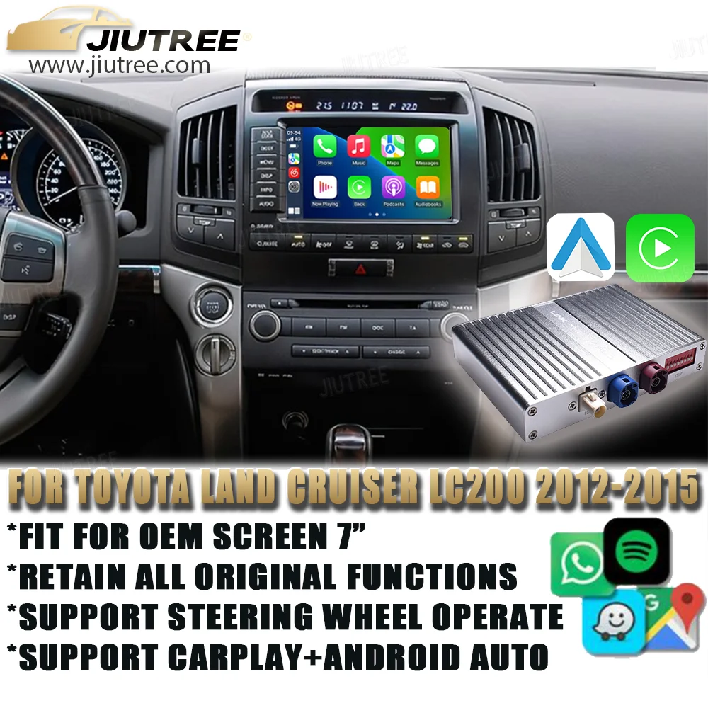 Система Linux для Toyota Land Cruiser 200 LC200 2012-2015 беспроводная система Apple CarPlay Android авто