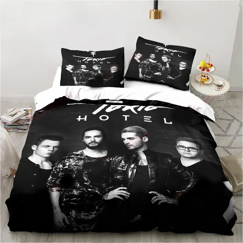 3D Print Tokio Hotel Bedding Set Duvet Cover Comforter Bed Quilt Pillowcase King Queen Twin Size Boys Girls Adults