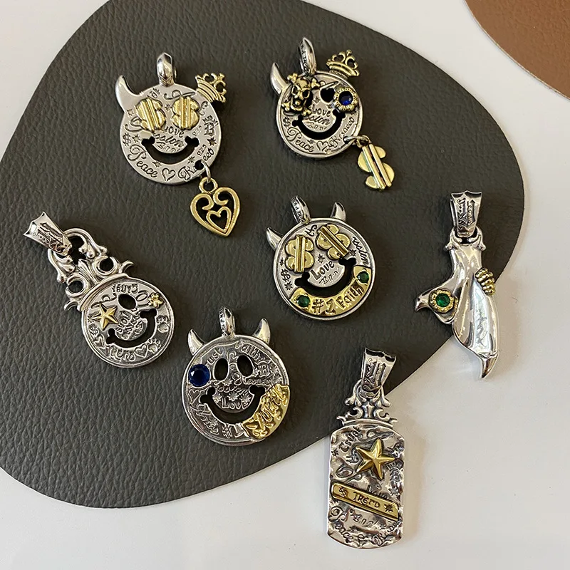 Ожерелье с подвеской в стиле хип-хоп для мужчин и женщин из серебра 925 пробы |