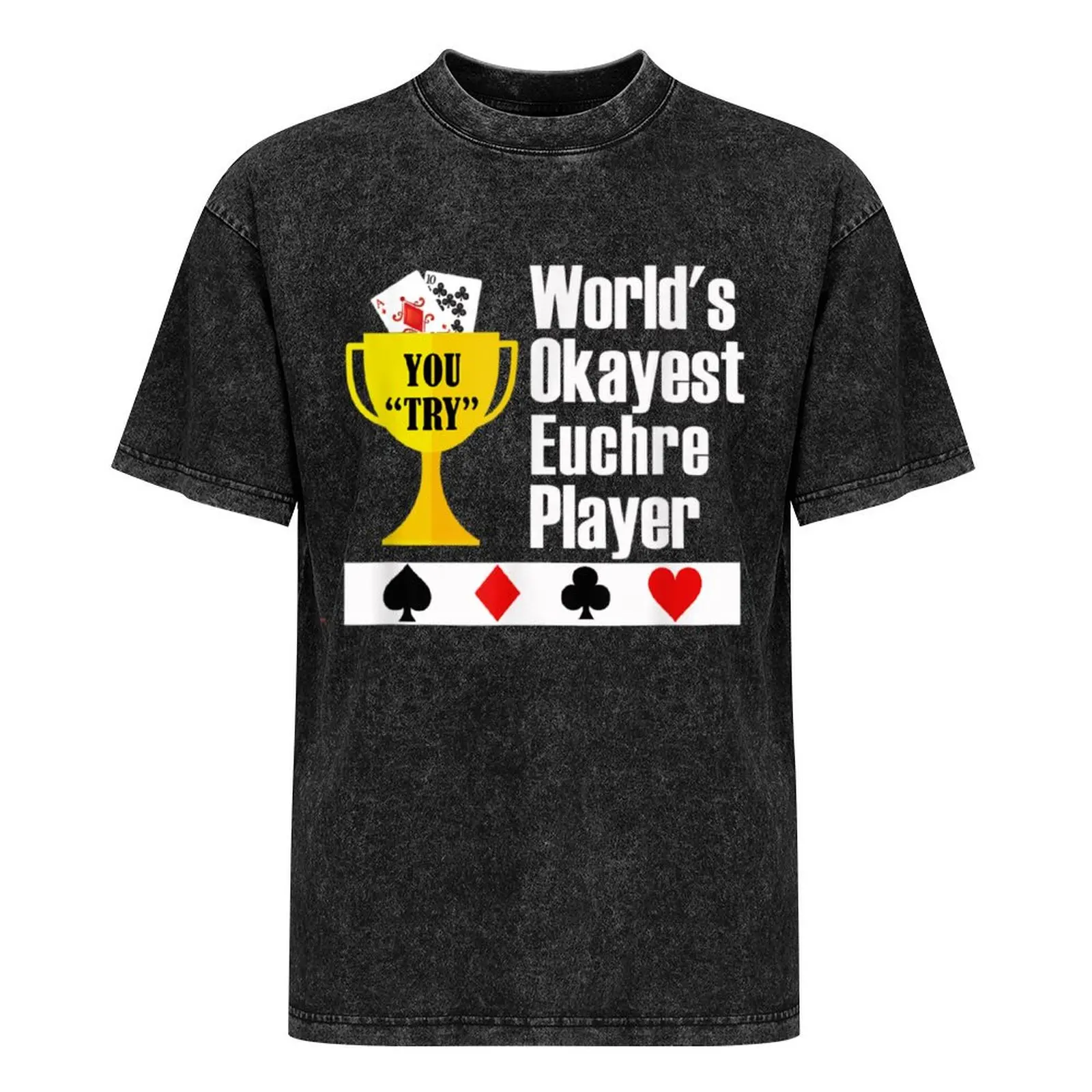 Мужская футболка World's Okayest Euchre Player хлопок