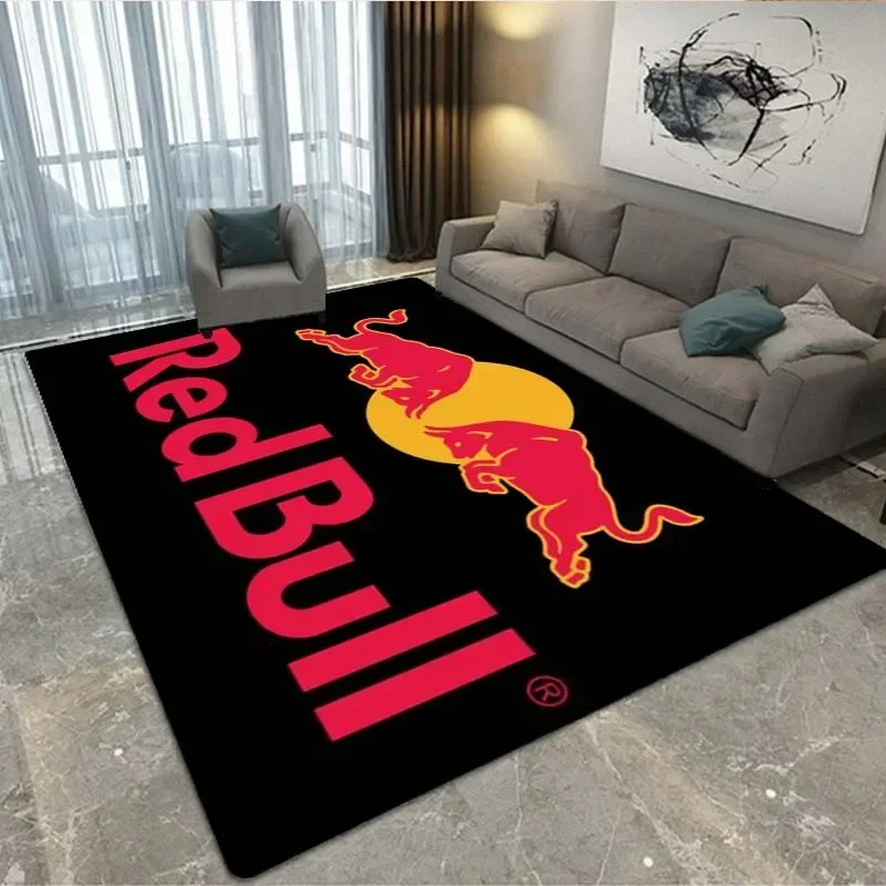 

3D Red B-Bull Pattern Carpet Rug for Home Living Room Bedroom Sofa Doormat Decor,Child Play Area Rug Large Non-slip Floor Mat
