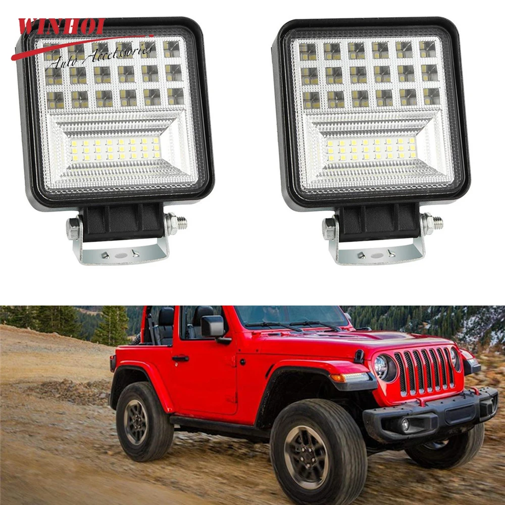126 Вт светодиодный рабочий Точечный светильник яркий лучевой 4x4 для внедорожника