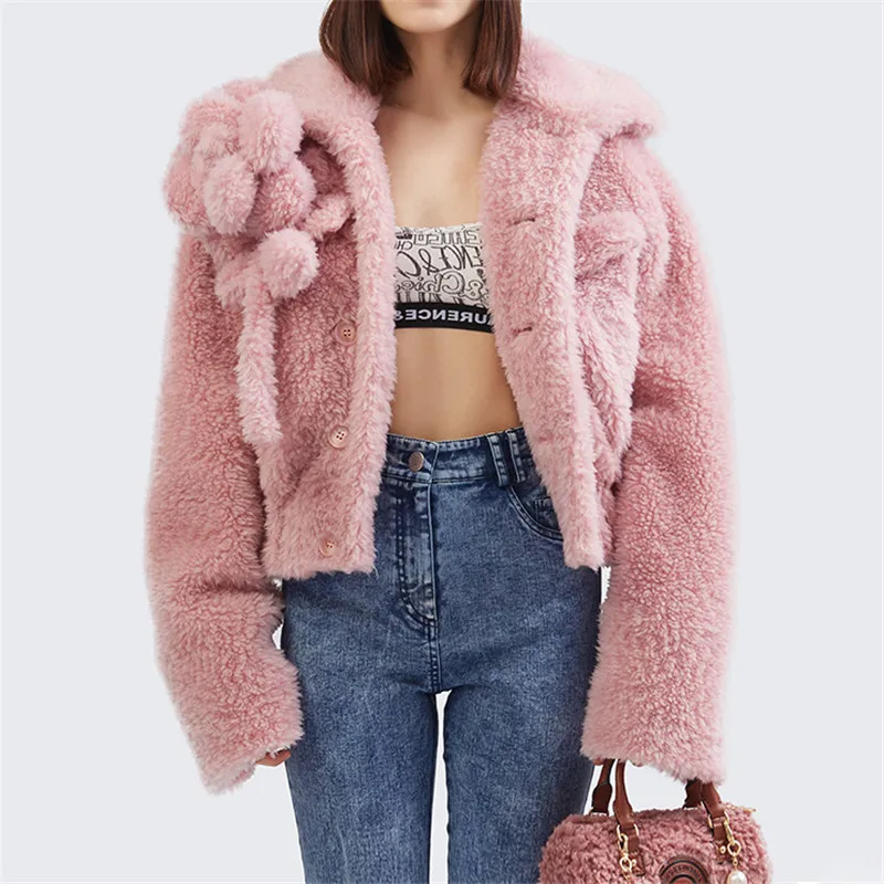 2022 New Autumn Winter Soft h Faux Fur Jacket Women New Elegant Warm Thick Fur Outerwear Top Fur Girl Clothes Coat korean