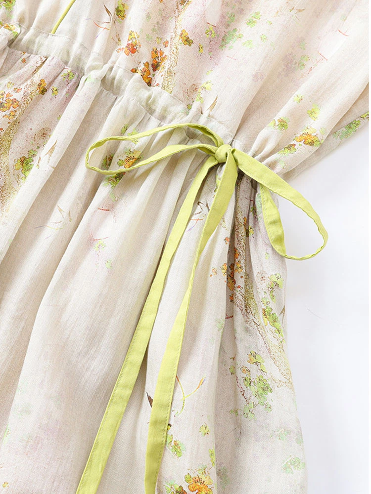 Высокое качество длинное платье с принтом Рами весна-лето 2023 Новое поступление