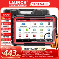 Диагностические инструменты LAUNCH X431 PRO ELITE, диагностический сканер 8 дюймов, OBD, OBD2, все системы, CANFD/DOIP, активное тестирование, кодирование сброса 32 дюйма, 2023