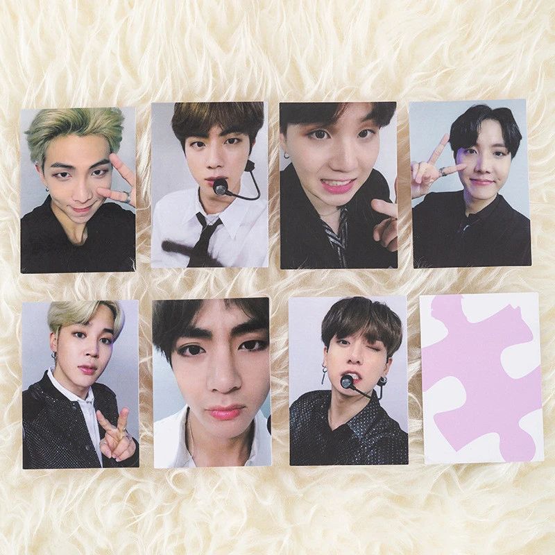 

1 PCS KPOP Bangtan Boys Photocard Puzzle Card PVC Hard Card Sleeve Postcard JUNG KOOK SUGA JIMIN JIN J-HOPE Fans Collection Gift