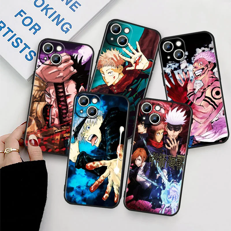 

Anime Jujutsu Kaisen For Apple iPhone 11 Phone Case 14 13 12 XS XR X 8 7 6 6S 5 5S SE Pro Max Plus mini Black Cover